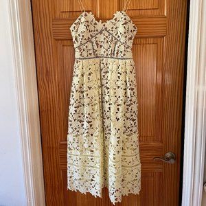 Self-Portrait Azalea Lace Midi Dress